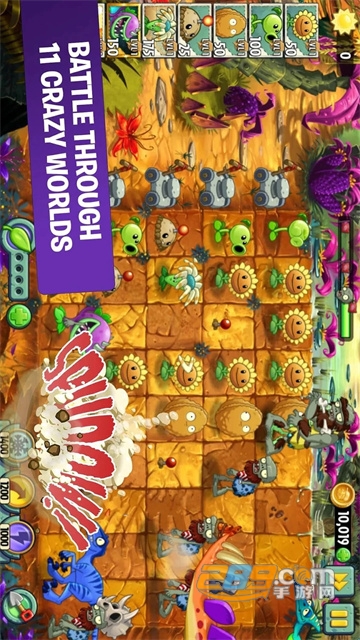 pvz2国际版最新破解版全植物满级0阳光无冷却(植物大战僵尸2)v9.8.1最新版