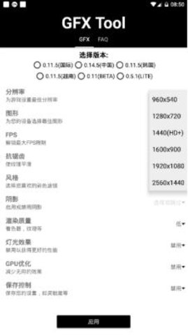 刺激战场国际服画质修改器（GFX Tool）
